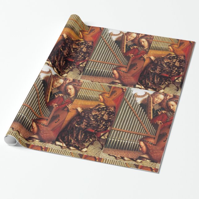 PAPEL DE REGALO PARQUE DE NAVIDADES DE MÚSICA HACIENDO ÁNGELES (Desenrollado)