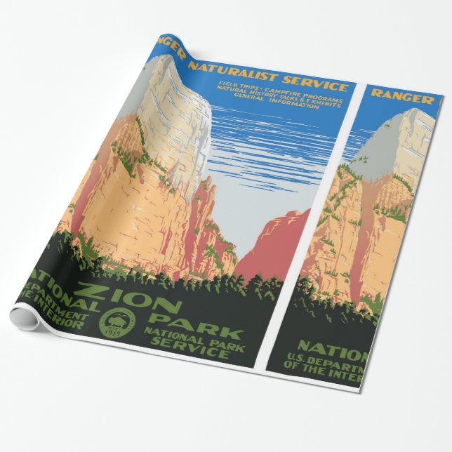 Papel De Regalo Parque nacional de Zion (Desenrollado)