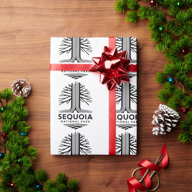 Papel De Regalo Parque nacional Minimal Sequoia (Regalo de vacaciones)