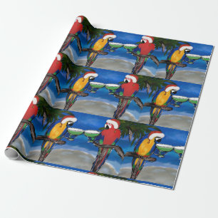 PAPEL DE REGALO PARROT SANTA