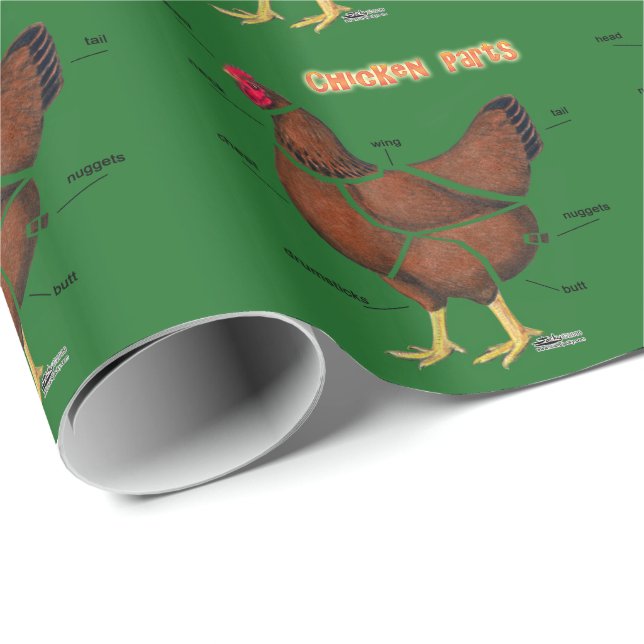 Papel De Regalo Partes de Pollo (Esquina del rollo)