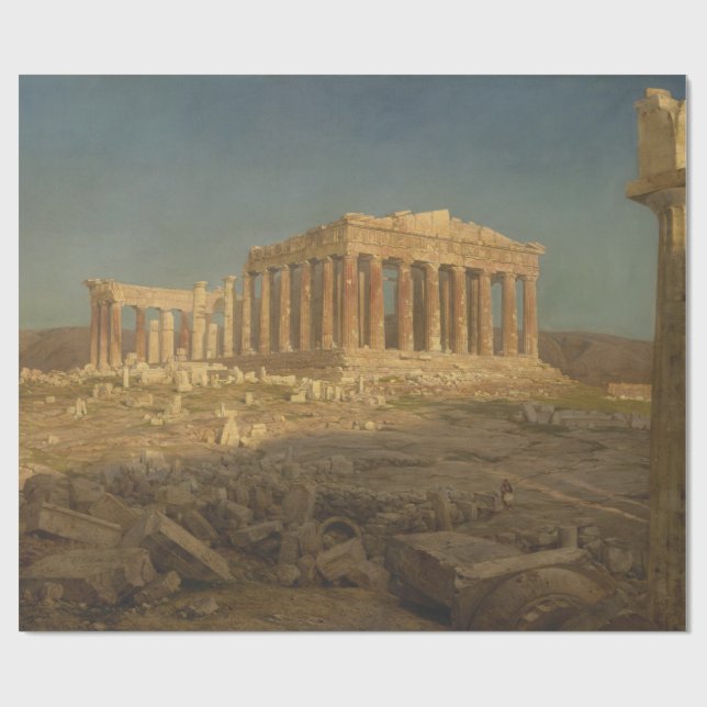 Papel De Regalo Parthenon (Ancient Greek Temple, Athens Landmark) (Superficie plana)