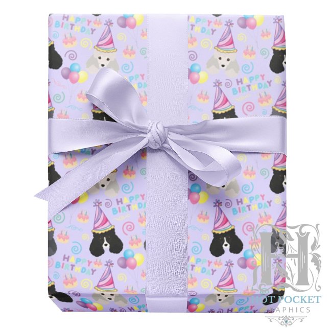 Papel De Regalo Parti Poodle Wrapping Paper in Purple (Subido por el creador)