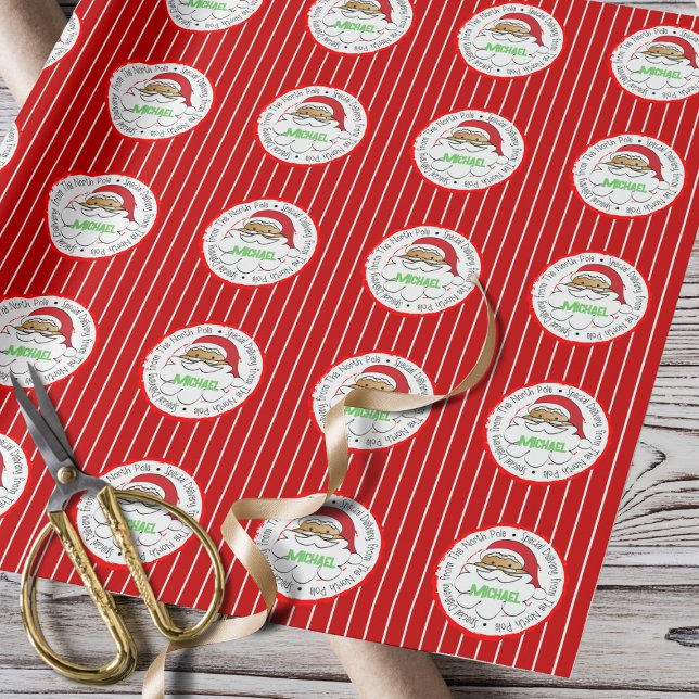 Papel De Regalo Partida Especial Etnia Santa North Pole Niño (Subido por el creador)