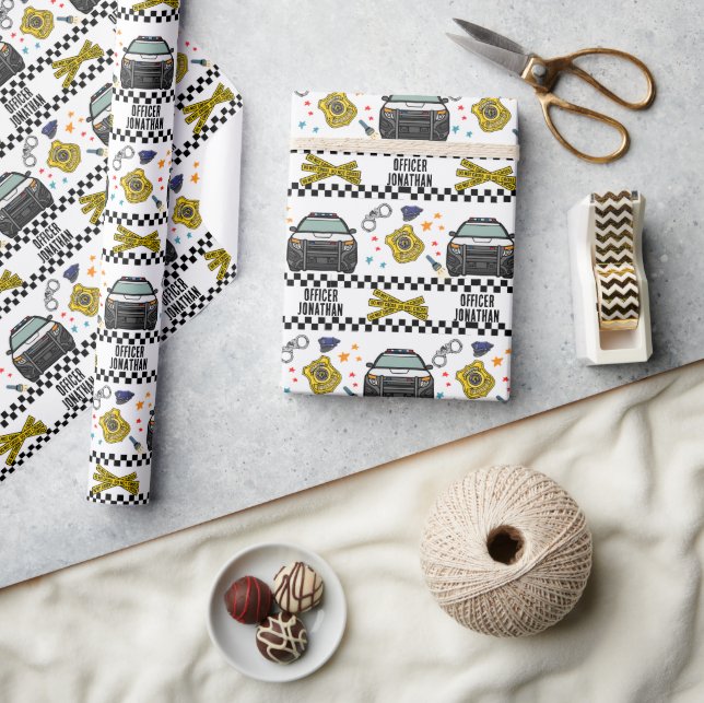 Papel De Regalo Partido de Cumpleaños de la Policía (Artesanía)