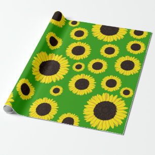 Papel De Regalo Partido de Cumpleaños del Girasol