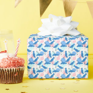 Papel De Regalo Partido del Pájaro Azul