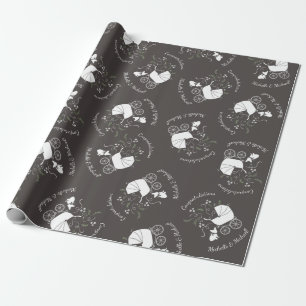 Papel De Regalo Partido temático francés del Bulldog - Baby Show