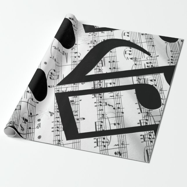 Papel De Regalo Partitura artsy (Desenrollado)
