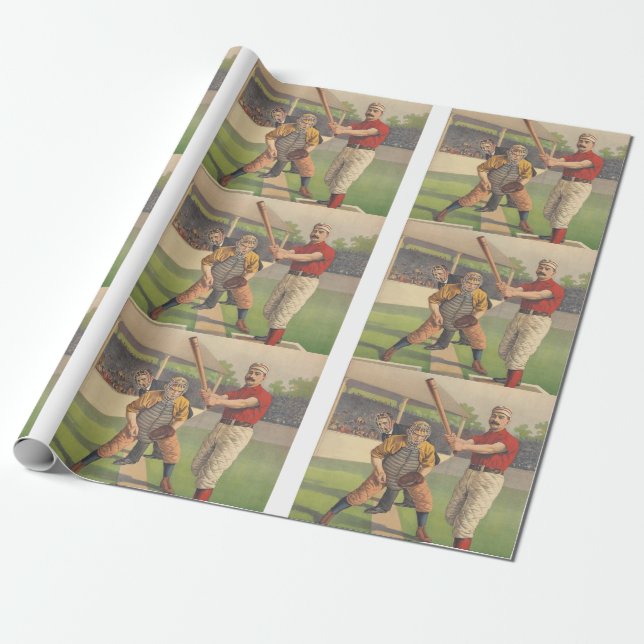 Papel De Regalo Pasatiempo SUPERIOR del béisbol (Desenrollado)