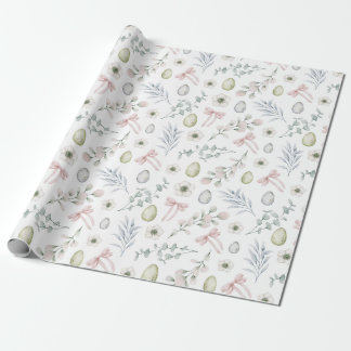 Papel De Regalo Pascua blanca estética