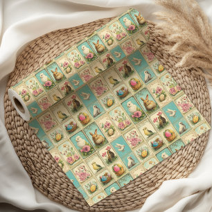 Papel De Regalo Pascua de Vintage   Floral nostálgica