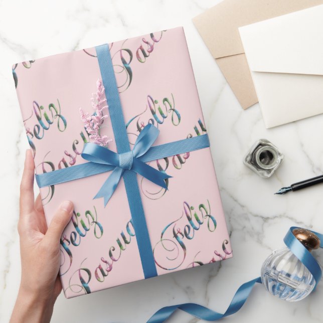 Papel De Regalo Pascua feliz en castellano (Regalar)