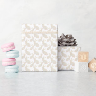 Papel De Regalo Pascua feliz - Patrón de los conejitos de oro