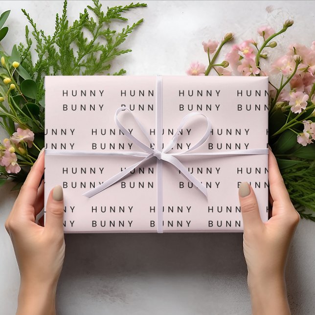Papel De Regalo Pascua "Hunny Bunny" del Pastel Rosa (Subido por el creador)