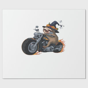 Papel De Regalo Paseo en motocicleta de perezoso espeluznante dive