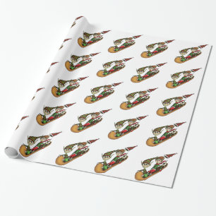 Papel De Regalo Paseo loco del trineo del duende