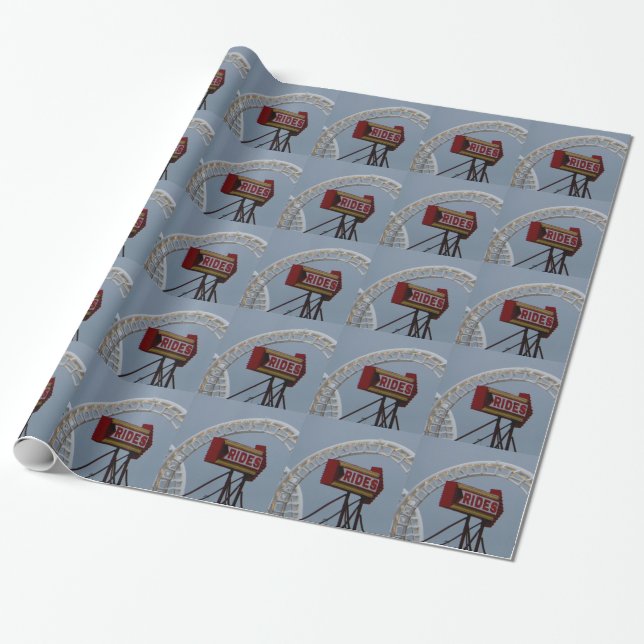 Papel De Regalo Paseos y montaña rusa (Desenrollado)