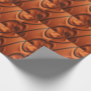 Papel De Regalo Pasión con textura de pelota de baloncesto – Macro