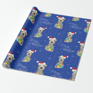 Papel De Regalo Pasta de adorador galés imprime Navidades azules