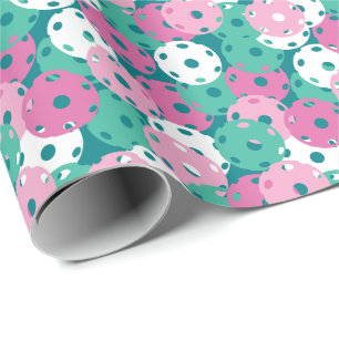 Papel De Regalo Pasta rosada y verde minúsculo