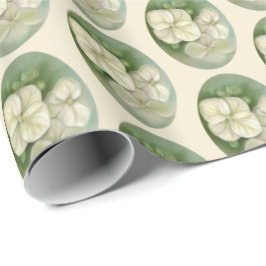 Papel De Regalo Pastel blanco crema suave Hydrangea Floral