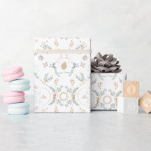 Pastel blanco Sage & Beige Vintage Christmas