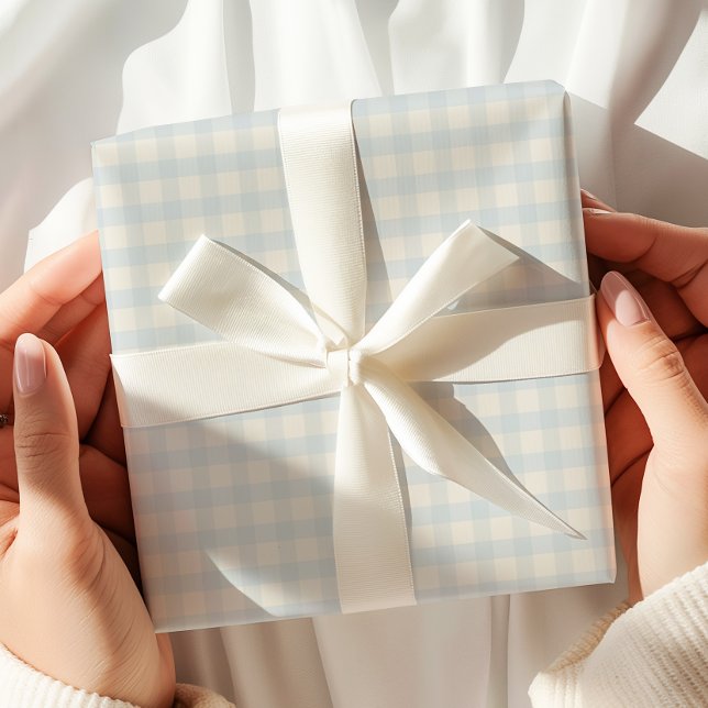 Papel De Regalo Pastel Blue Gingham (Subido por el creador)