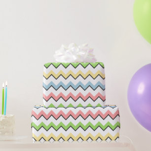 Papel De Regalo Pastel Chevron-Drop Shadow por Shirley Taylor