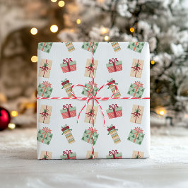 Papel De Regalo Pastel Christmas Gifts Wrapping Paper