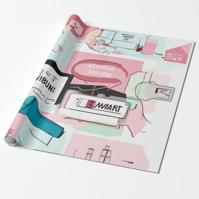 Papel De Regalo Pastel Collage Dream (Desenrollado)