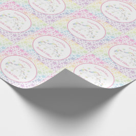 Papel De Regalo Pastel de arcoiris de Baby Shower de Unicorn