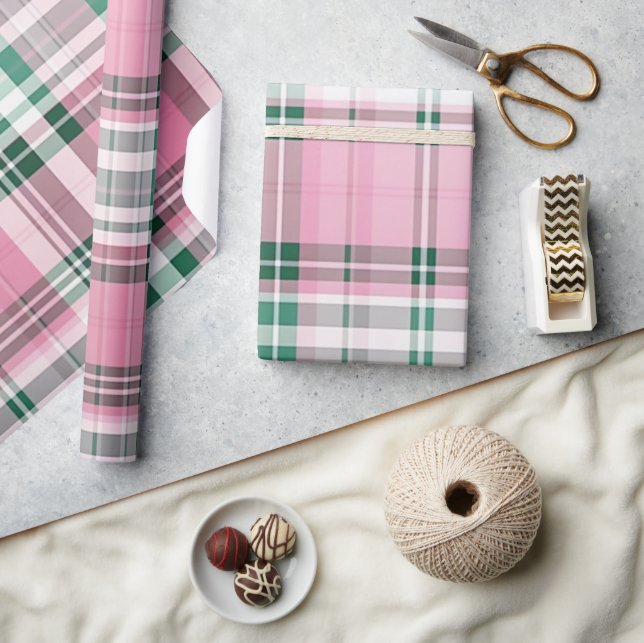 Papel De Regalo Pastel De bonito Rosa Y Verde (Artesanía)