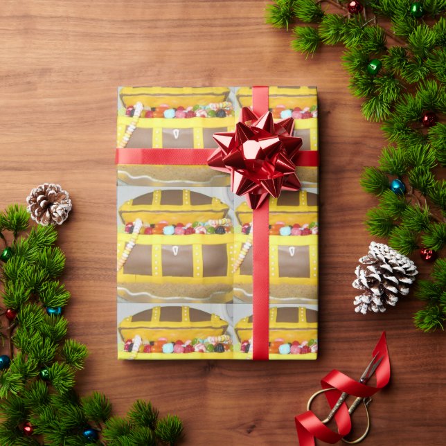 Papel De Regalo Pastel de cofre (Regalo de vacaciones)