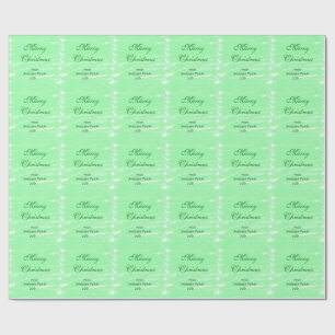 Papel De Regalo Pastel de color verde acuarela feliz navidad navid