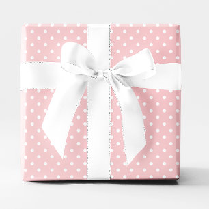 Papel De Regalo Pastel de Coral y Blanco con Lunares Pequeños
