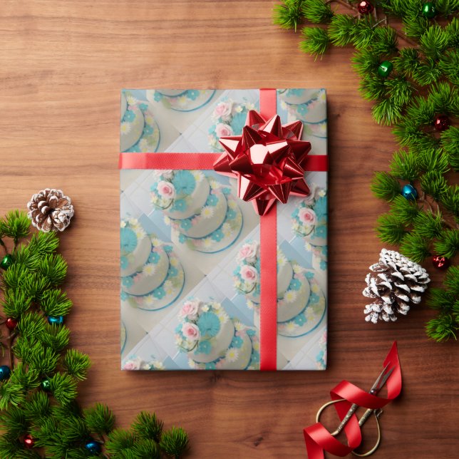 Papel De Regalo Pastel de cumpleaños 1 (Regalo de vacaciones)