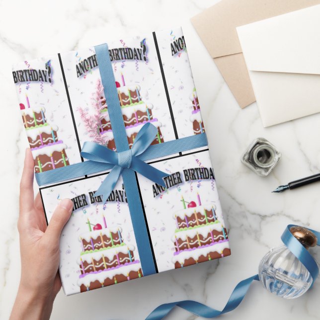 Papel De Regalo Pastel de cumpleaños con Confetti (Regalar)