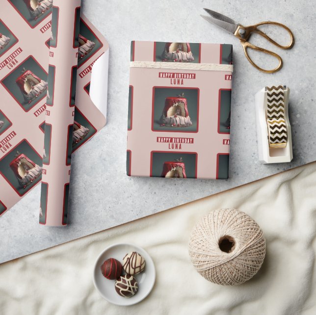 Papel De Regalo Pastel de Cumpleaños de la Caperucita Roja - (Artesanía)