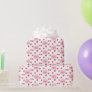 Papel De Regalo Pastel de Cumpleaños del Día de San Valentín
