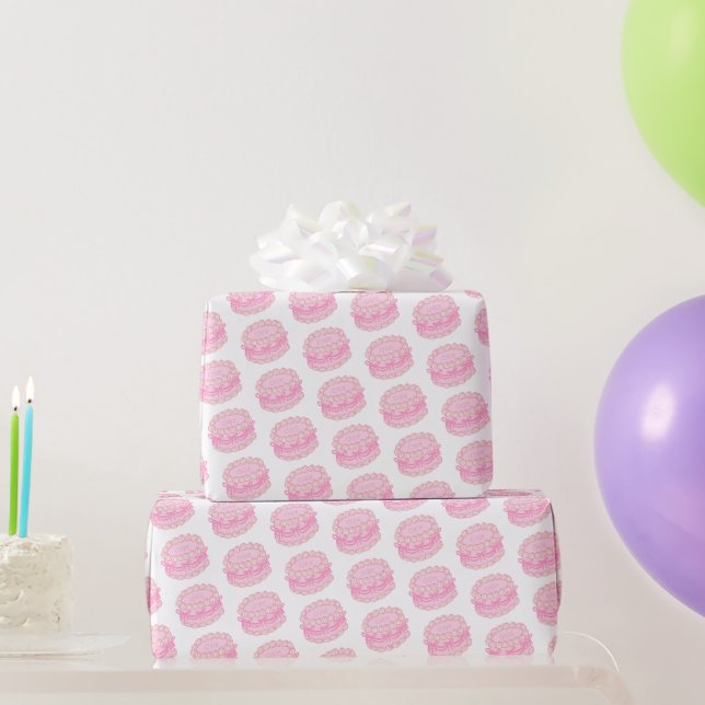 Papel De Regalo Pastel de Cumpleaños Editable Año Dibujado a Mano  (Regalos de fiesta)