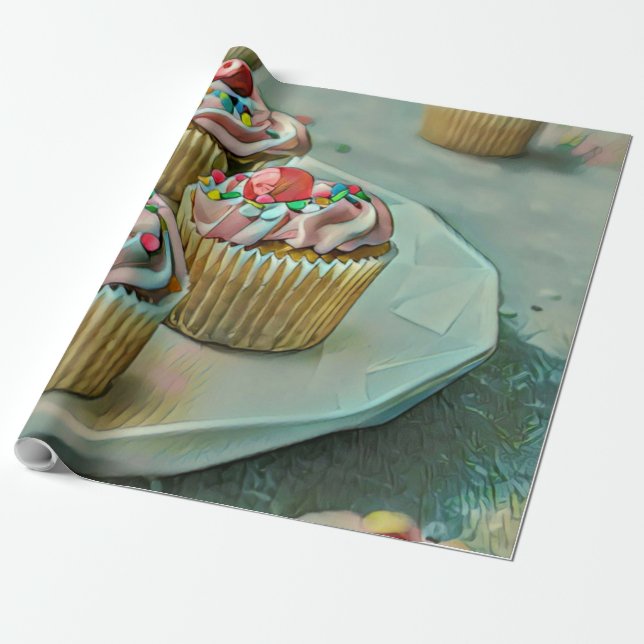 Papel De Regalo Pastel de helado (Desenrollado)