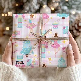 Papel de regalo pastel de Navidad del ballet del C