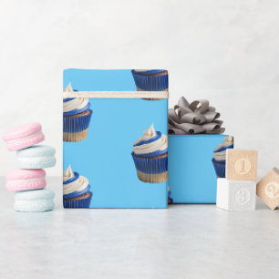 Papel De Regalo Pastel de pastelería azul