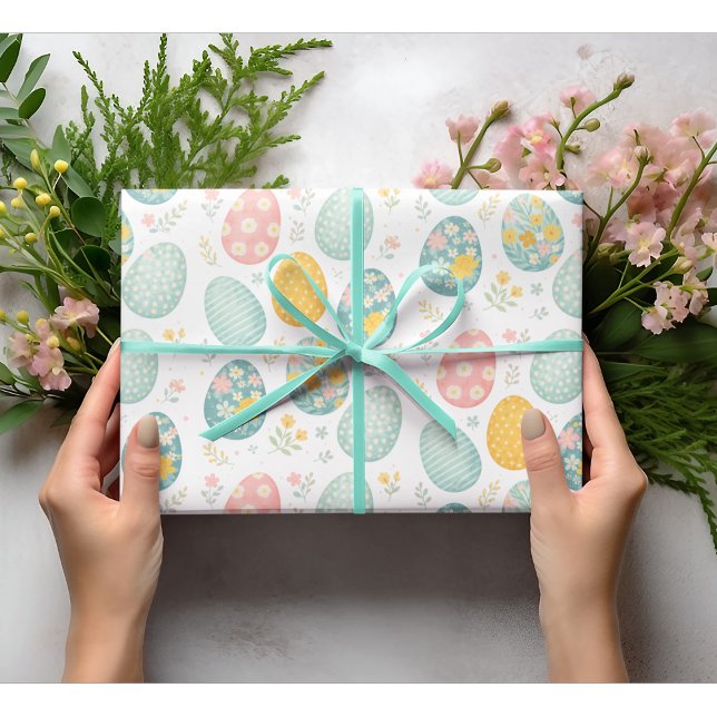 Papel De Regalo Pastel Easter Eggs Floral Pattern - Cute Spring  (Subido por el creador)