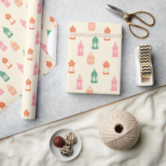 Papel De Regalo Pastel Fanous Lantern Wrapping Paper