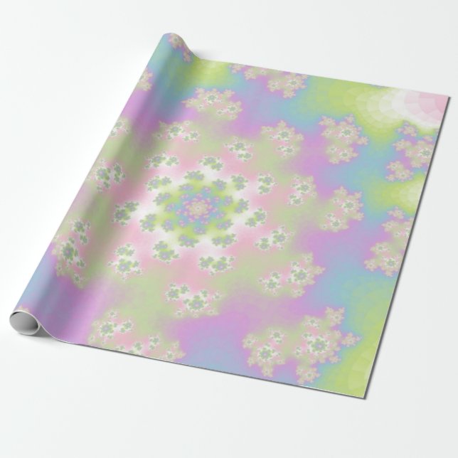 Papel De Regalo Pastel Floral Sprinkles (Desenrollado)