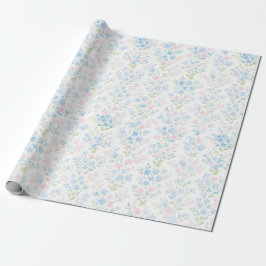 Papel De Regalo Pastel Floral Wrapping Paper