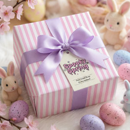 Papel De Regalo Pastel Góthico Pascua Rosa Rayado Alternativo
