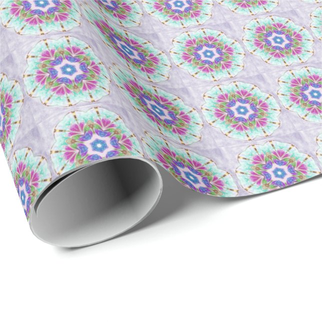 Papel De Regalo Pastel Kaleidoscope (Esquina del rollo)